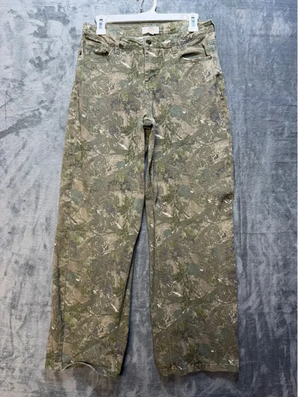 CALI 1850 Womens Camo Wide Leg Pants Camouflage Stretch Size 7
